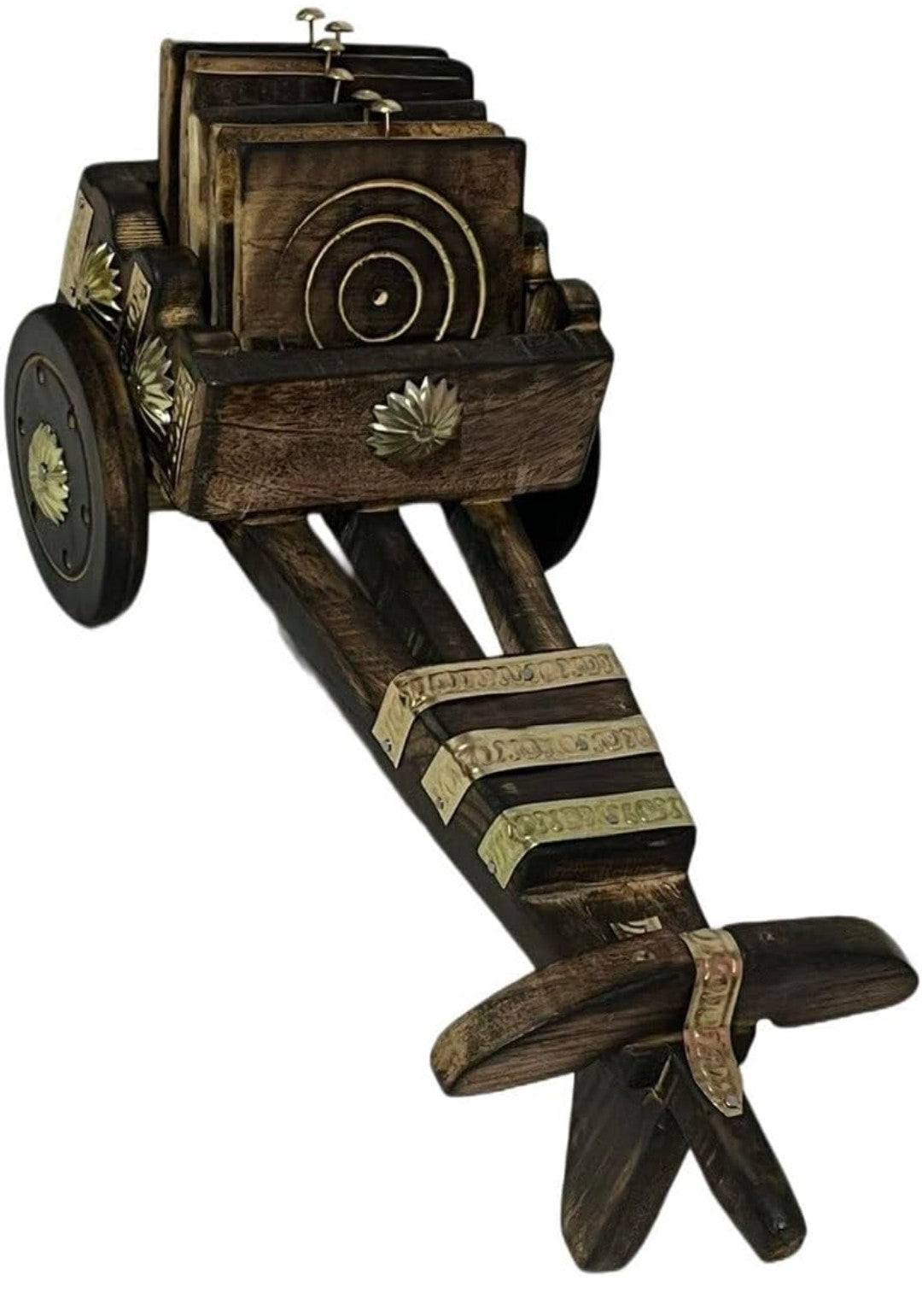 Gadha Bulk Cart Coaster Holder with Coasters – Heritage Meets Hospitality