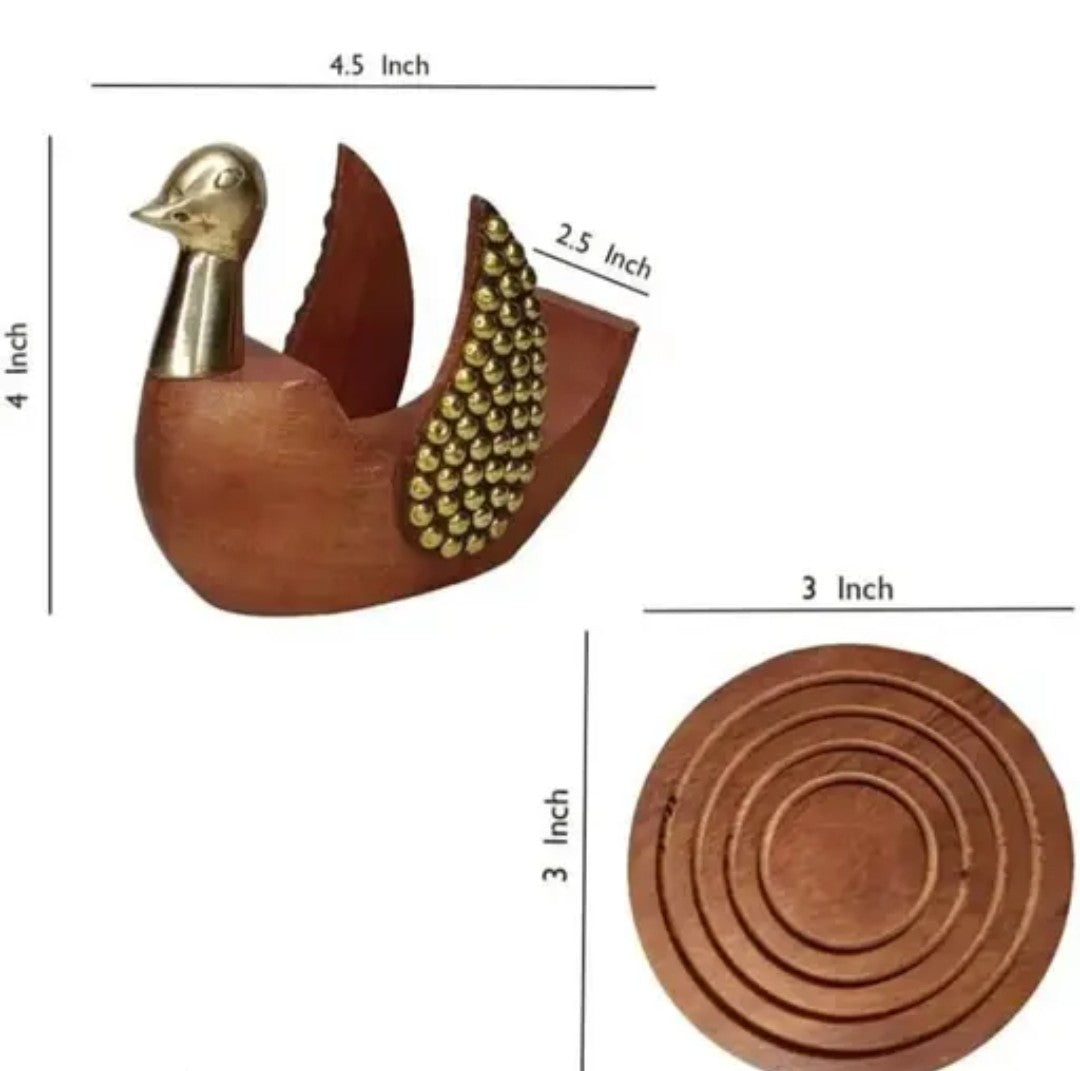 Whimsical Wooden Coaster Holder Set – Rocking Chair & More!